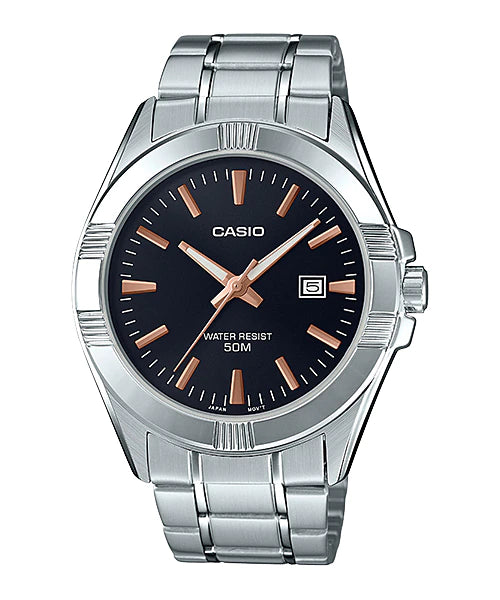 Casio Men’s Standard Stainless Steel Blue Dial Casual Analog Watch