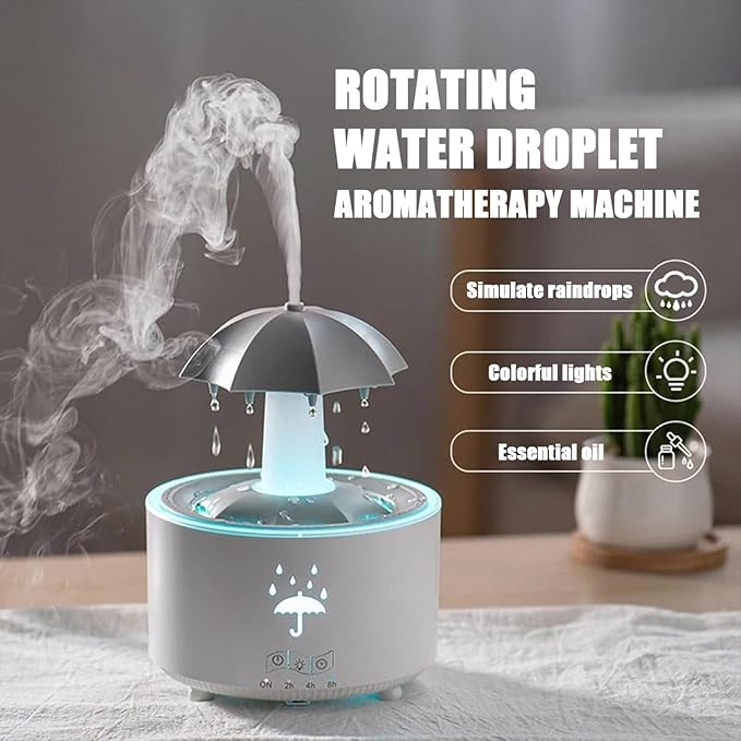 2 in 1 Umbrella Air Humidifier with Rain Effect