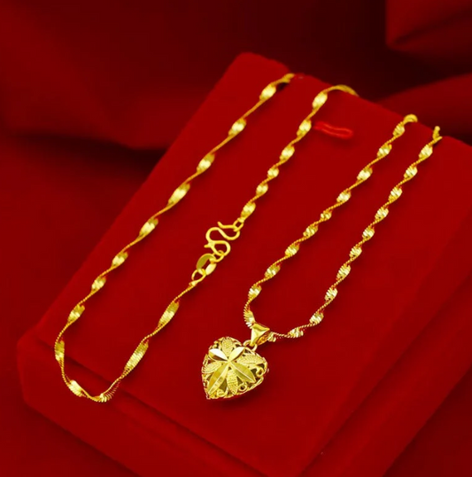 Gold Aura Heart Necklace